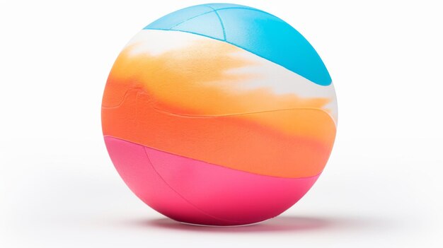 Photo colorful beach ball on white background