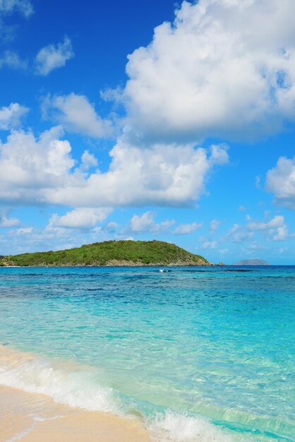 Colorful beach in St John, Virgin Island.