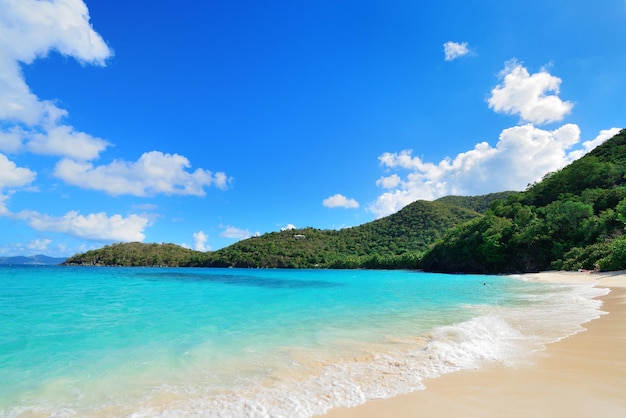 Colorful beach in St John, Virgin Island.