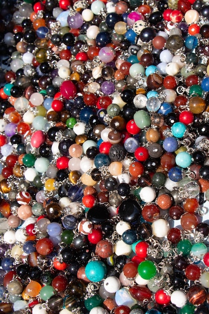 Photo colorful beads of various color