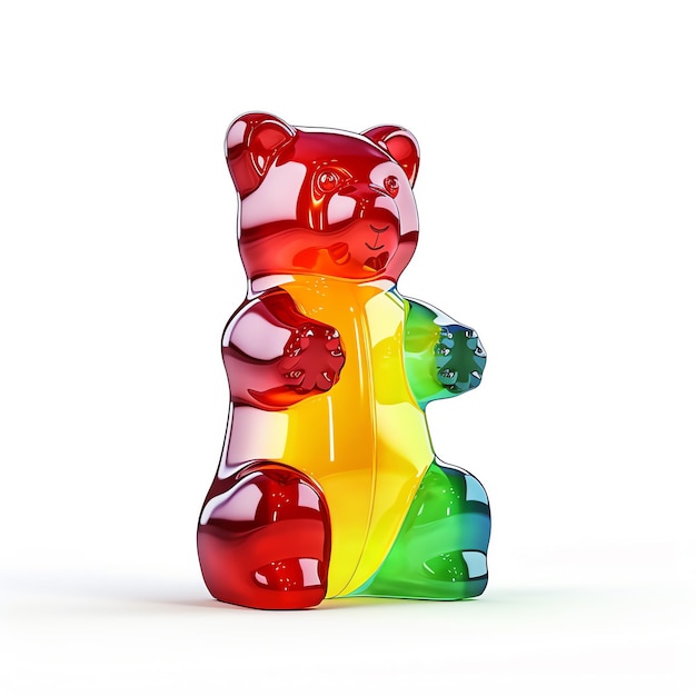 Foto una statuetta di orso colorata