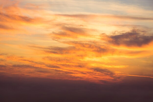 Colorful Beautiful blue sky with cloud formation background