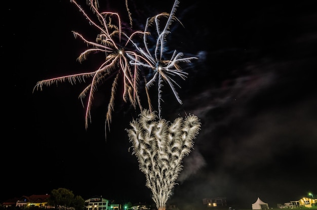 Colorful beautiful fireworks