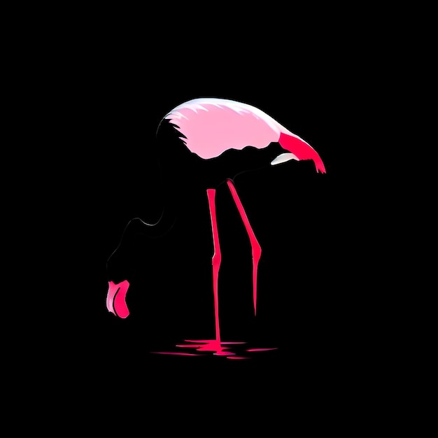 Colorful and beautiful Flamingo image for creating designs and logos