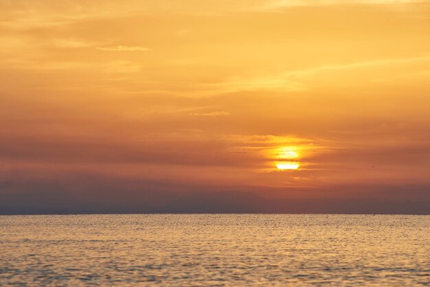 colorful beautiful sunrise on the seashore Scenery