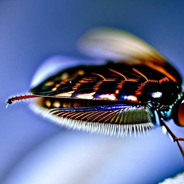 colorful bee closeup insect