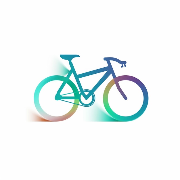 A colorful bike with a white background and the word bike on it.