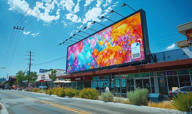 a colorful billboard on a building that says quot colorful quot