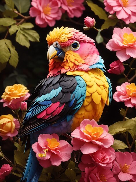 colorful bird ai generated