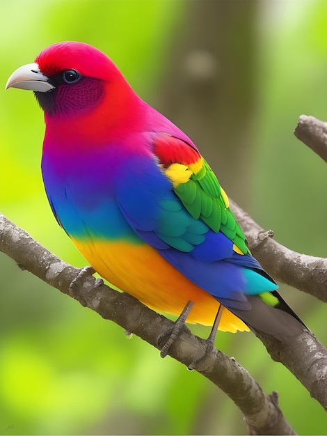 Colorful bird ai generator