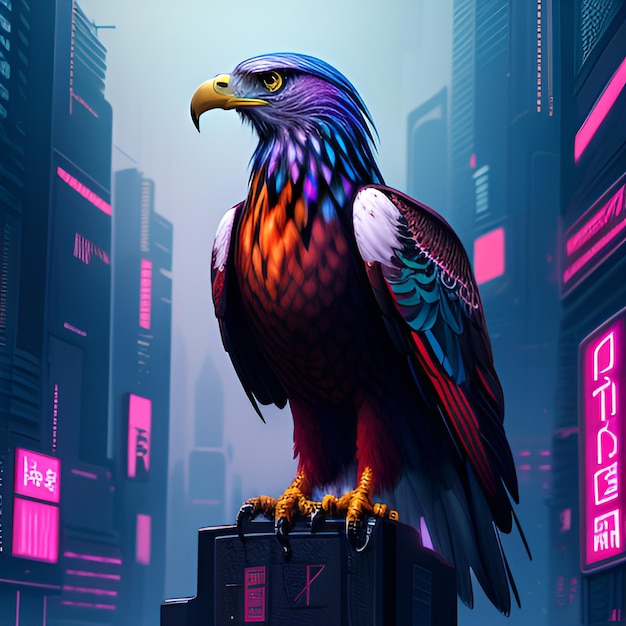 A colorful bird eagle