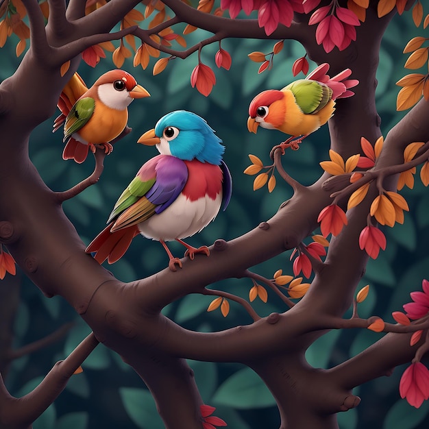 colorful bird in the forest