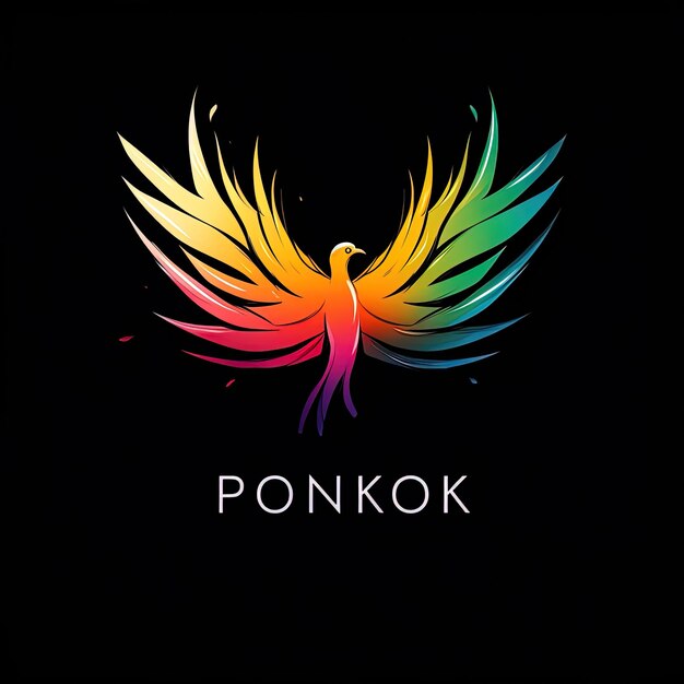 a colorful bird logo with a colorful bird on it