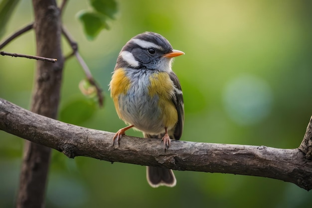 Colorful bird perched on a tree branch