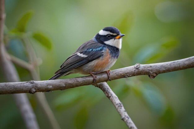 Photo colorful bird perched on a tree branch