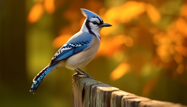 A colorful bird perches on a branch observing its surroundings generated by artificial intelligence