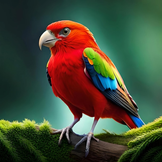 A colorful bird standing on a branch