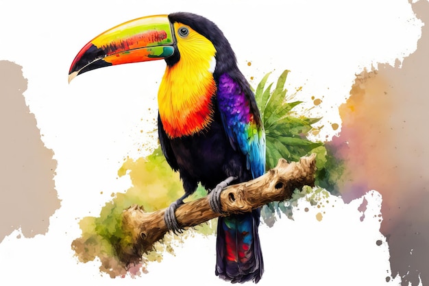 COLORFUL BIRD TOUCAN NATURE ISOLATED