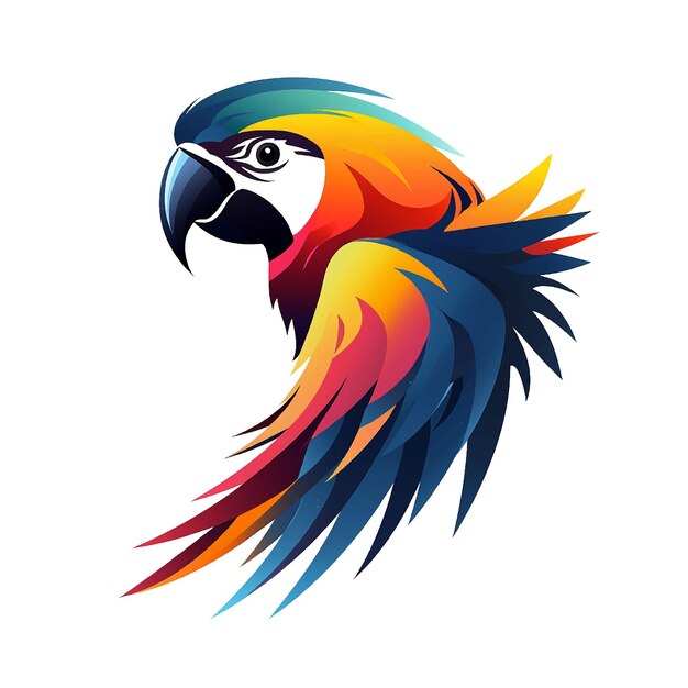 A colorful bird with a colorful background