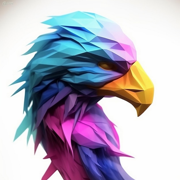 a colorful bird with a colorful head and a multicolored head.