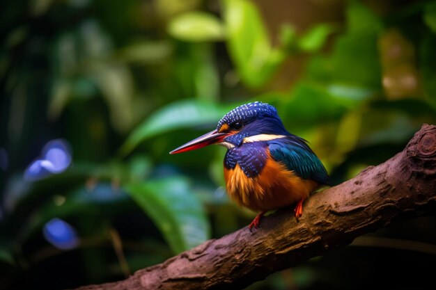 Foto un uccello colorato con un becco lungo e un becco lunga.