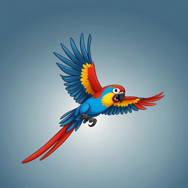 a colorful bird with a red tail is flying in the air