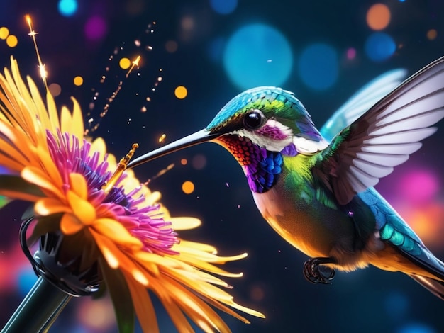 A colorful bird