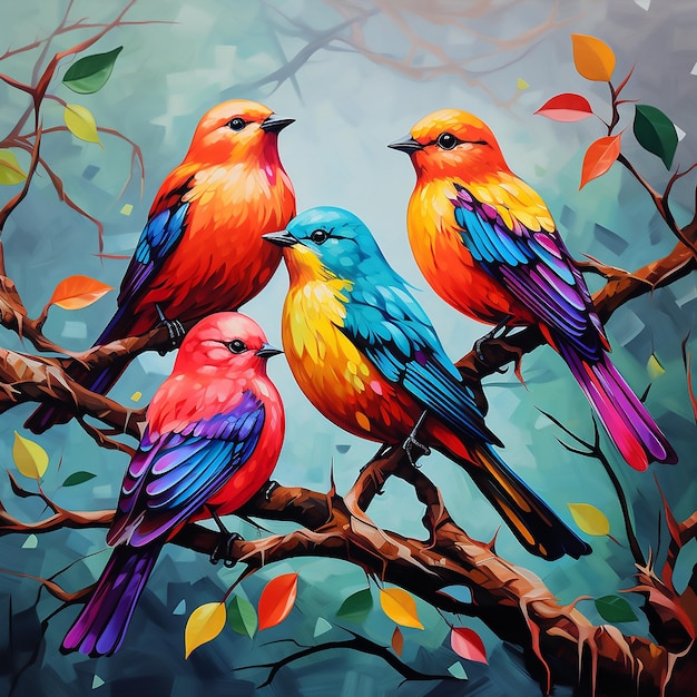 colorful birds