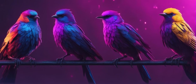 Colorful birds