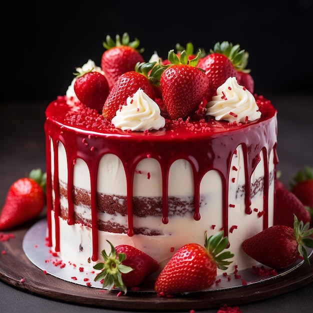 Colorful birthday cake with sprinkles and candles