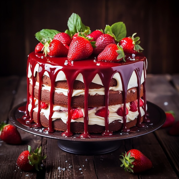 Colorful birthday cake with sprinkles and candles