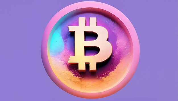 Colorful Bitcoin logo