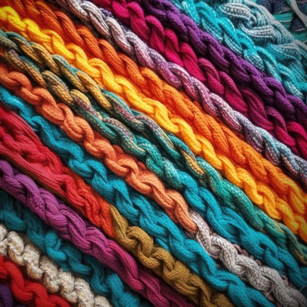 A colorful blanket with many colors of different colors is shown.