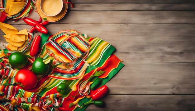 Photo a colorful blanket with a variety of vegetables on it
