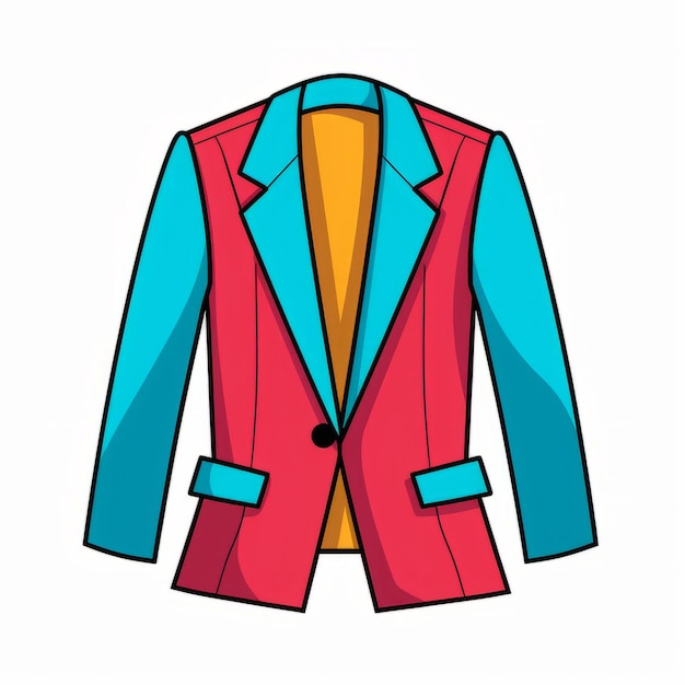 Colorful Blazer Design Minimalist Simple Vector Illustration