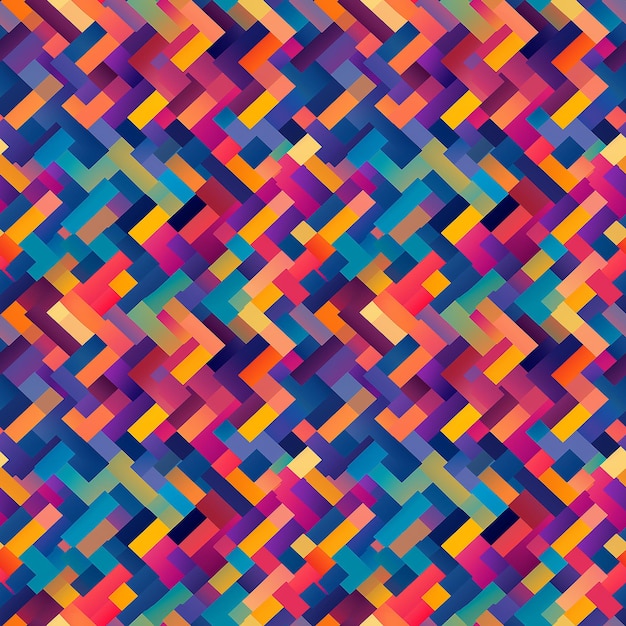 a colorful block pattern of squares with squares tones