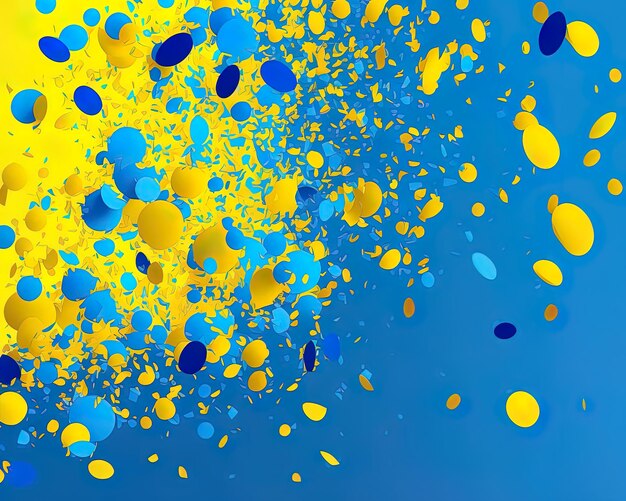 Colorful blue and yellow background design