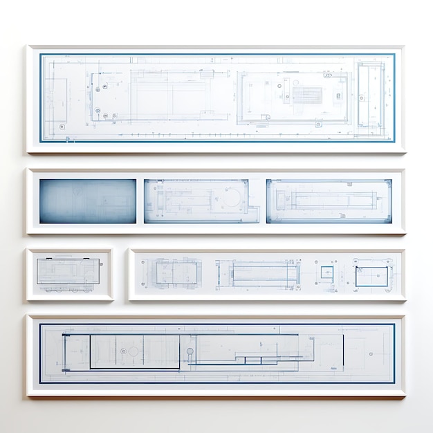 Photo colorful blueprint paper light blue color technical drawing style blu creative concept idea design