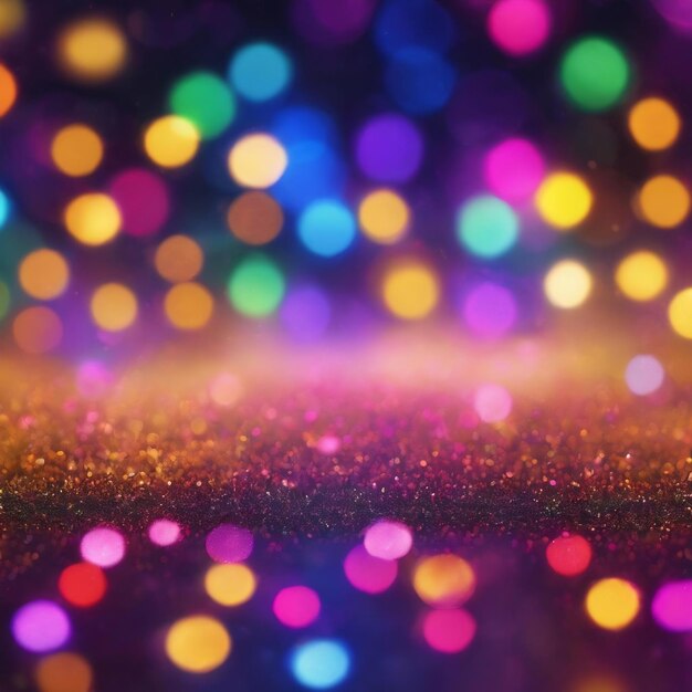 Photo colorful blur bokeh light new year background