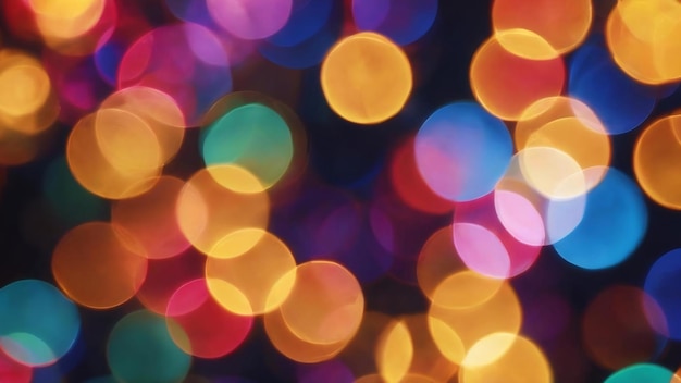 Colorful bokeh of lights for background abstract