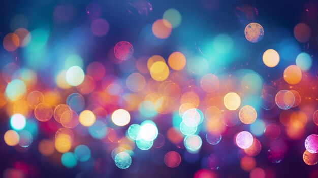 The colorful bokeh lights a cool background ai generated illustration
