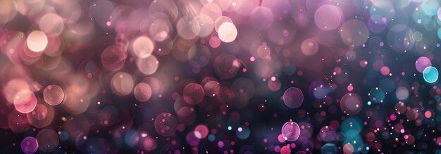 Colorful Bokeh Lights on Dark Background