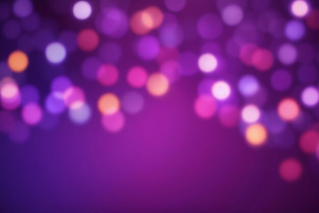 Colorful bokeh lights in purple background