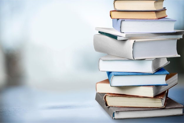 Premium Photo | Colorful books collection on background