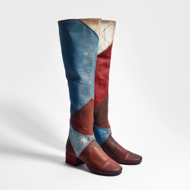 Colorful Boots In The Style Of Victor Enrich And Frieke Janssens