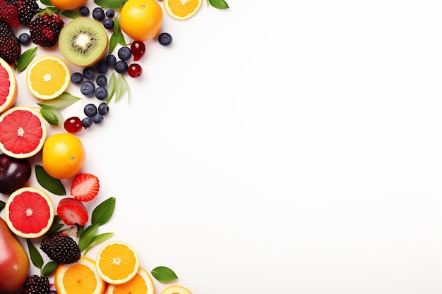 「フルーツ」という単語が入った果物のカラフルな境界線。