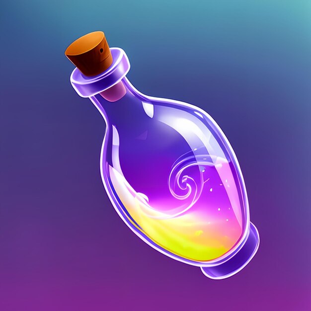 Photo colorful bottle model for game ideas