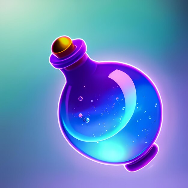 Colorful bottle model for game ideas