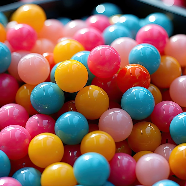 Colorful bouncy balls for cats