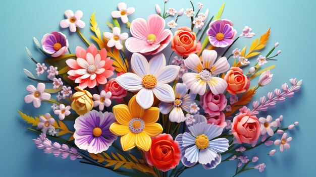 A colorful bouquet of flowers